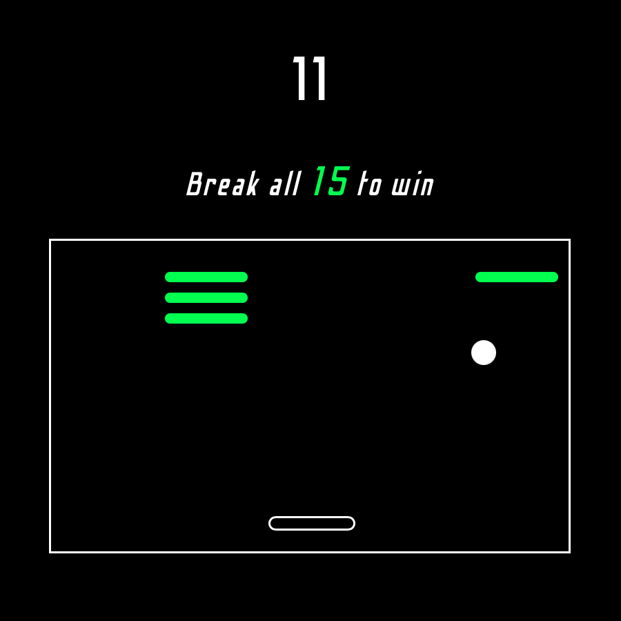 Screenshot of Breakout game board