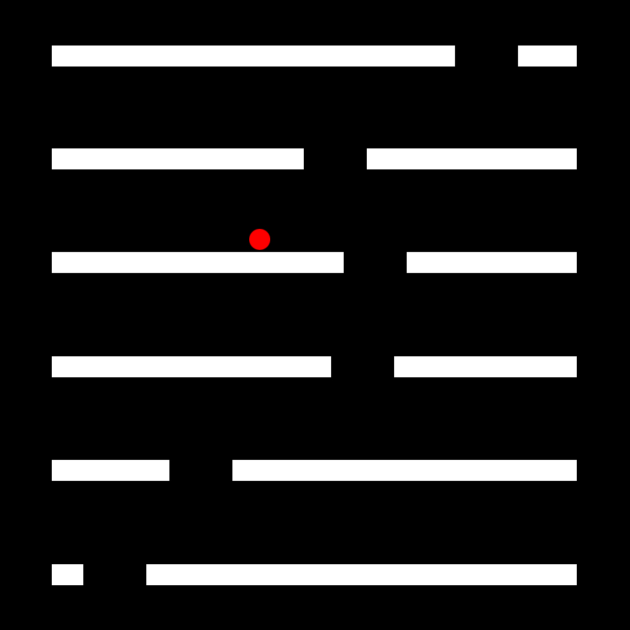 Screenshot of Falling Ball game board